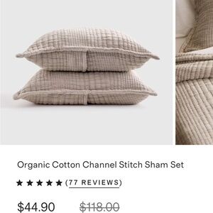 Quince Organic Cotton Channel Stitch Shams